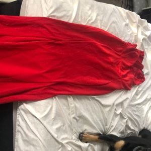Red long dress